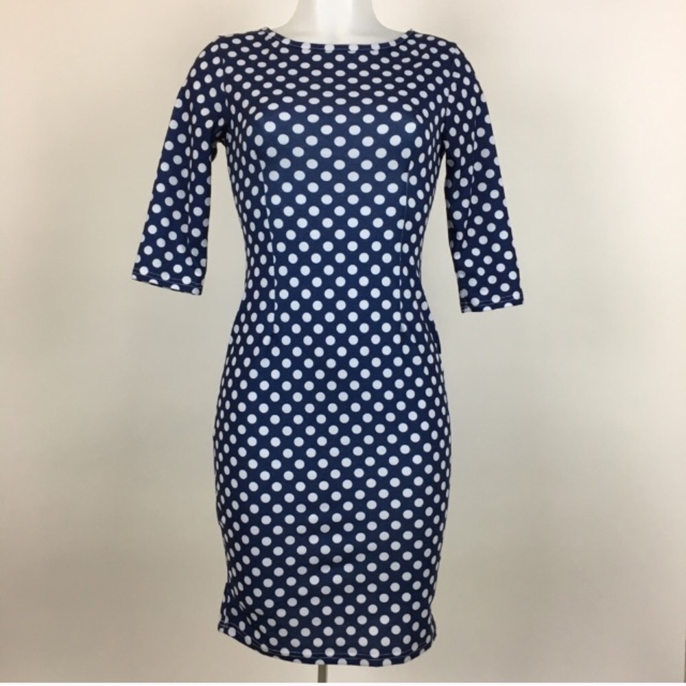 Nordstrom Sunnyfair polka dot fall bodycon dress